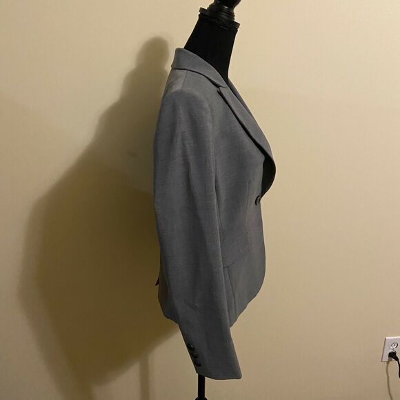 Antonio Melani Women's Gray Notch Collar Single Breasted One Button Blazer, Sz 8 - Picture 5 of 7